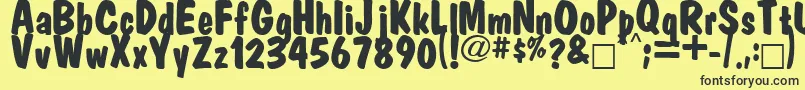 Market Font – Black Fonts on Yellow Background