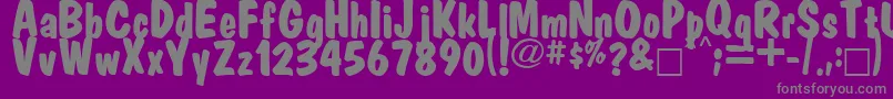 Market Font – Gray Fonts on Purple Background