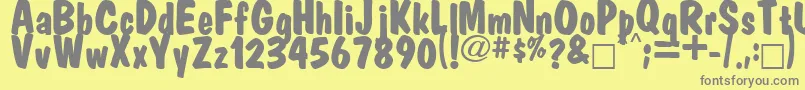 Market Font – Gray Fonts on Yellow Background