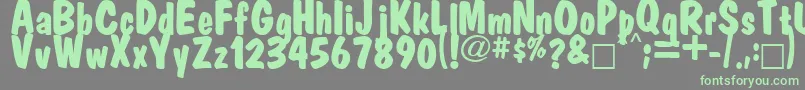 Market Font – Green Fonts on Gray Background