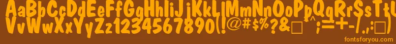 Market Font – Orange Fonts on Brown Background