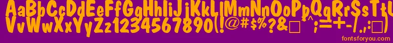Market Font – Orange Fonts on Purple Background