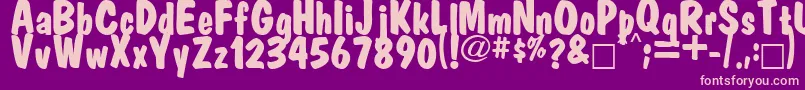 Market Font – Pink Fonts on Purple Background