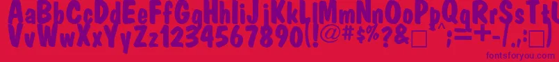 Market Font – Purple Fonts on Red Background