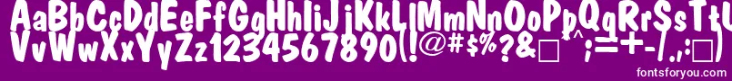 Market Font – White Fonts on Purple Background