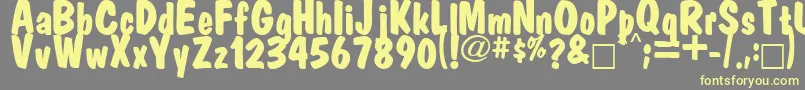 Market Font – Yellow Fonts on Gray Background