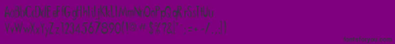 Police Oriently – polices noires sur fond violet