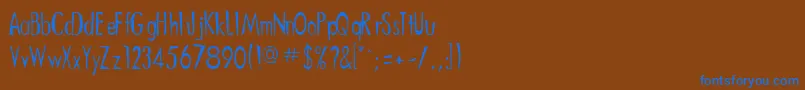 Weitere Informationen zur Oriently-Schriftart Oriently-Schriftart – Blaue Schriften auf braunem Hintergrund