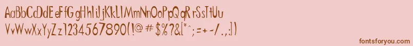 Weitere Informationen zur Oriently-Schriftart Oriently-Schriftart – Braune Schriften auf rosa Hintergrund