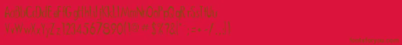 Weitere Informationen zur Oriently-Schriftart Oriently-Schriftart – Braune Schriften auf rotem Hintergrund