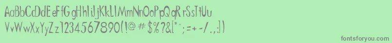 フォントOriently – 緑の背景に灰色の文字