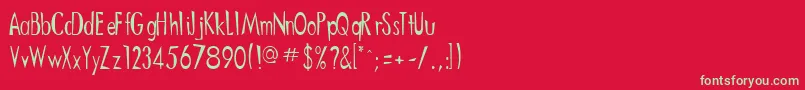 Oriently Font – Green Fonts on Red Background