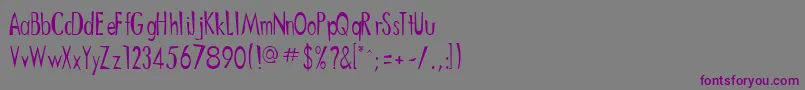 Weitere Informationen zur Oriently-Schriftart Oriently-Schriftart – Violette Schriften auf grauem Hintergrund