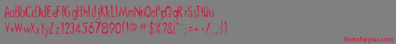 フォントOriently – 赤い文字の灰色の背景