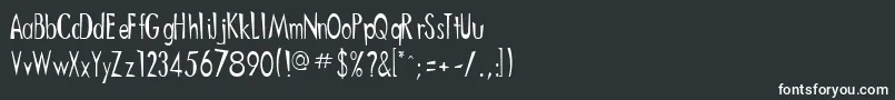 Шрифт Oriently – белые шрифты на чёрном фоне