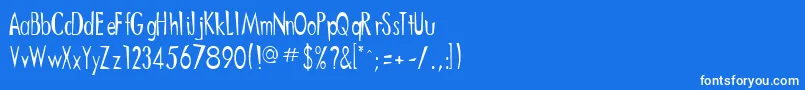 Oriently-Schriftart – Weiße Schriften auf blauem Hintergrund
