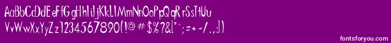 フォントOriently – 紫の背景に白い文字