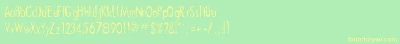 Oriently Font – Yellow Fonts on Green Background