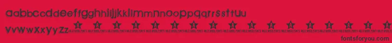 Greenpil Font – Black Fonts on Red Background