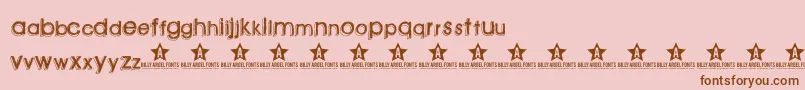 Greenpil Font – Brown Fonts on Pink Background