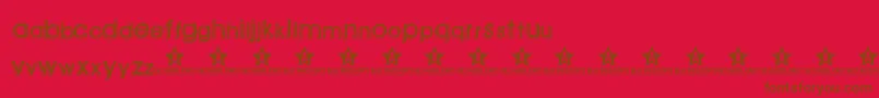 Police Greenpil – polices brunes sur fond rouge