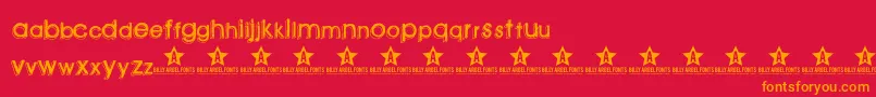 Greenpil Font – Orange Fonts on Red Background