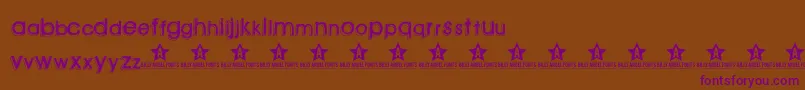 Greenpil Font – Purple Fonts on Brown Background