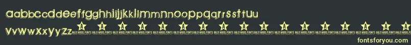 Greenpil Font – Yellow Fonts on Black Background