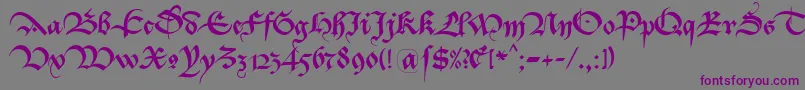 BastardaK Font – Purple Fonts on Gray Background