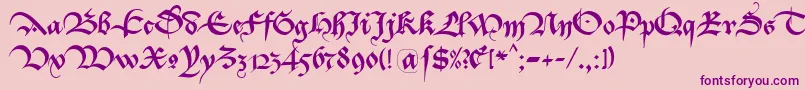 BastardaK Font – Purple Fonts on Pink Background