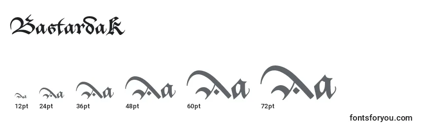 BastardaK Font Sizes