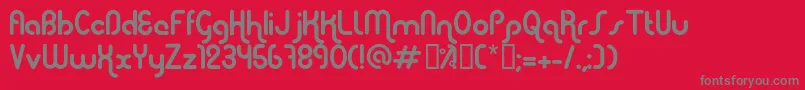 フォントElephontRegular – 赤い背景に灰色の文字