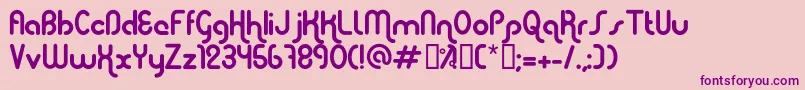 ElephontRegular Font – Purple Fonts on Pink Background