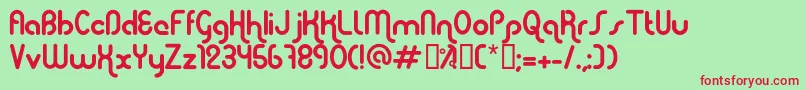 ElephontRegular Font – Red Fonts on Green Background