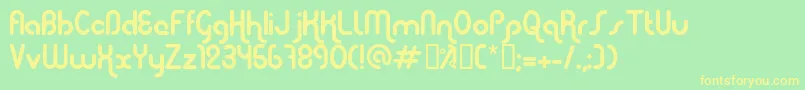 ElephontRegular Font – Yellow Fonts on Green Background
