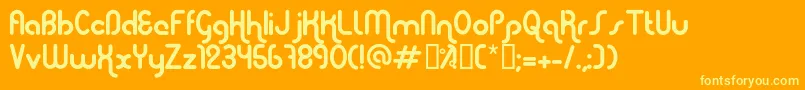 ElephontRegular Font – Yellow Fonts on Orange Background