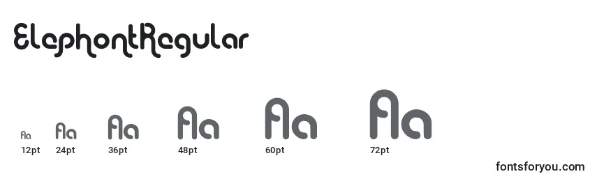 ElephontRegular Font Sizes