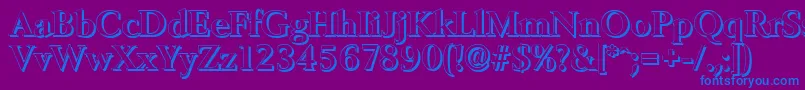 BelfastshadowBold Font – Blue Fonts on Purple Background