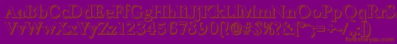 BelfastshadowBold Font – Brown Fonts on Purple Background