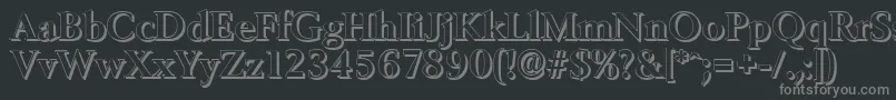 BelfastshadowBold Font – Gray Fonts on Black Background