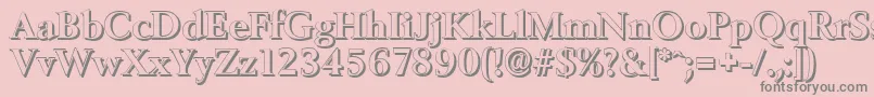 BelfastshadowBold Font – Gray Fonts on Pink Background