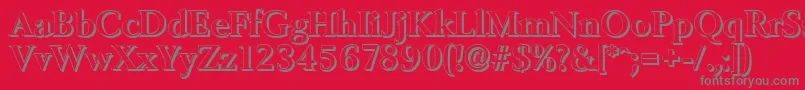 BelfastshadowBold Font – Gray Fonts on Red Background