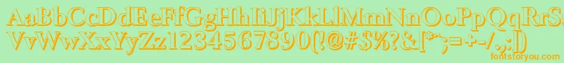 BelfastshadowBold Font – Orange Fonts on Green Background