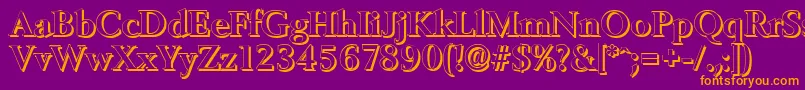 BelfastshadowBold Font – Orange Fonts on Purple Background