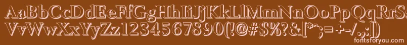BelfastshadowBold Font – Pink Fonts on Brown Background