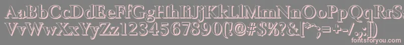 BelfastshadowBold Font – Pink Fonts on Gray Background