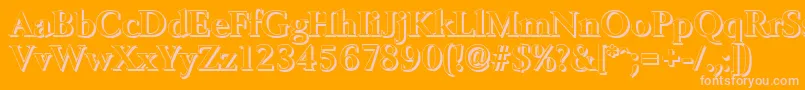 BelfastshadowBold Font – Pink Fonts on Orange Background