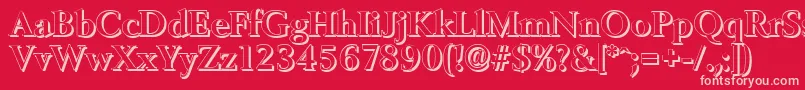 BelfastshadowBold Font – Pink Fonts on Red Background