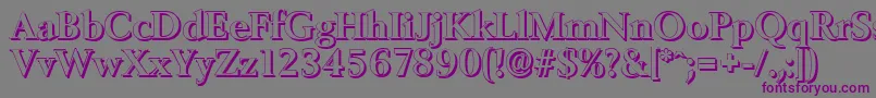 BelfastshadowBold Font – Purple Fonts on Gray Background