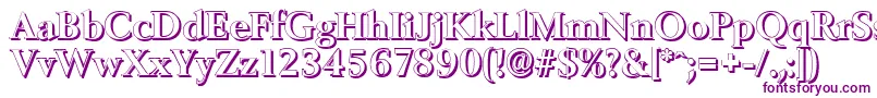BelfastshadowBold Font – Purple Fonts on White Background